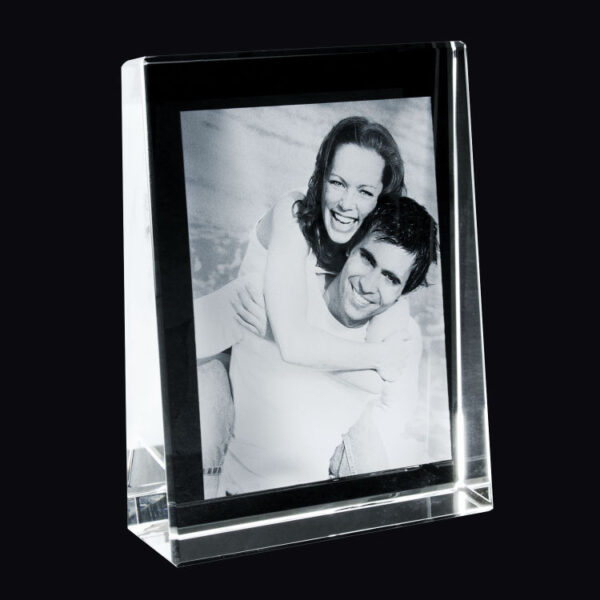 Fotogravur in Glasplatte selbststehend (Hochformat)